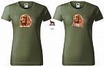 Dámské myslivecké tričko 134 PXT CREATIVE se psem khaki vel. XL - Obrázek (6)